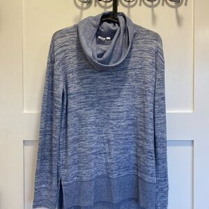 Blue Cowl Neck Sweater